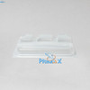 4 Compartment Black Base Container with Clear Lid